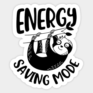 Energy Saving Move Funny Sloth Sticker